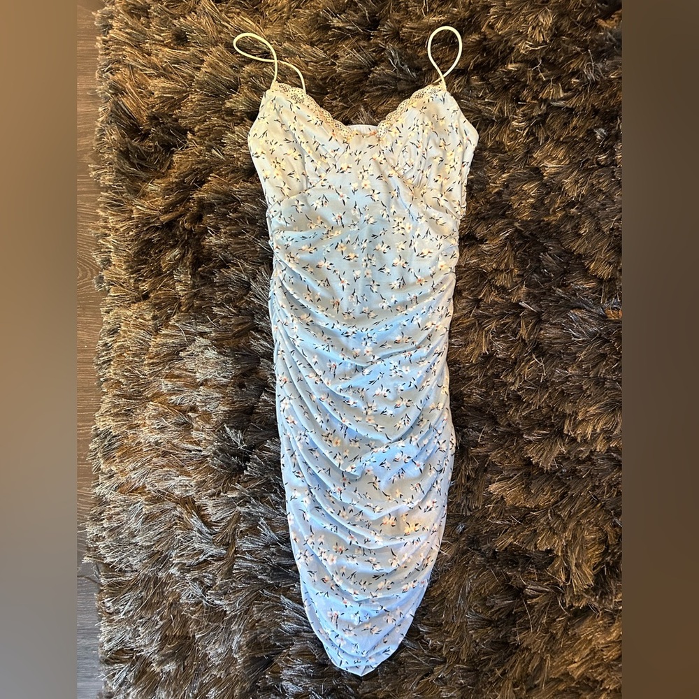 Princess Polly Blue Floral Midi Dress